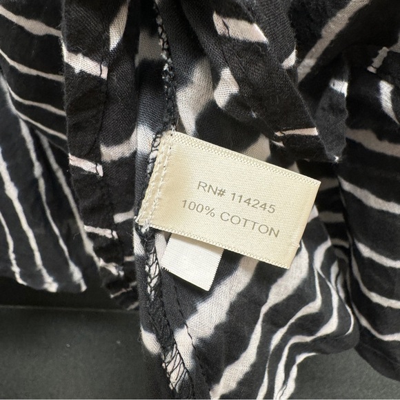 BOSTON PROPER Embellished Cotton Tunic. XS ZEBRA PRINT - Picture 8 of 9